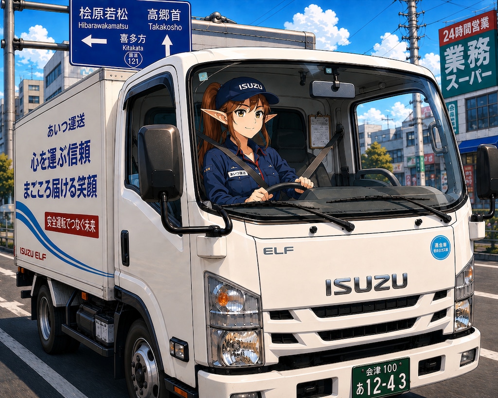 どこまでもどこまでも〜 走れ走れ エルフのトラック🎵