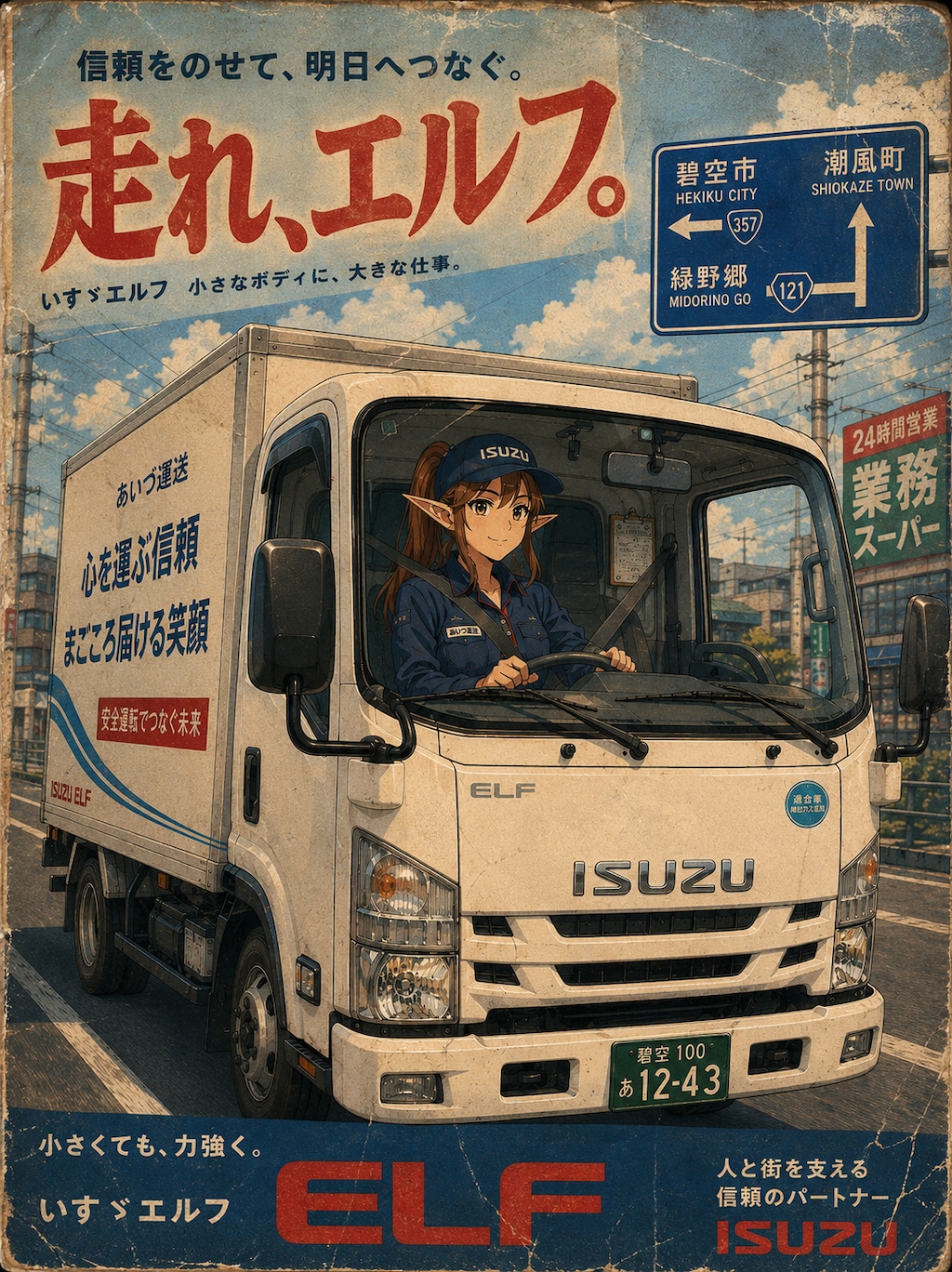 どこまでもどこまでも〜 走れ走れ エルフのトラック🎵