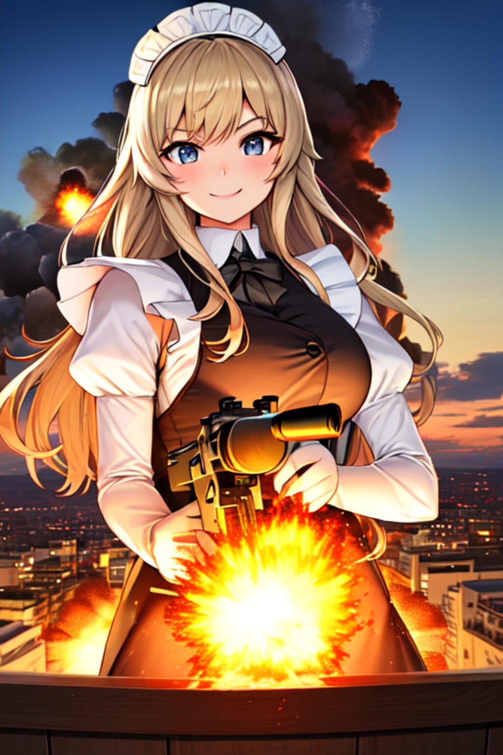 爆ぜるメイドさん