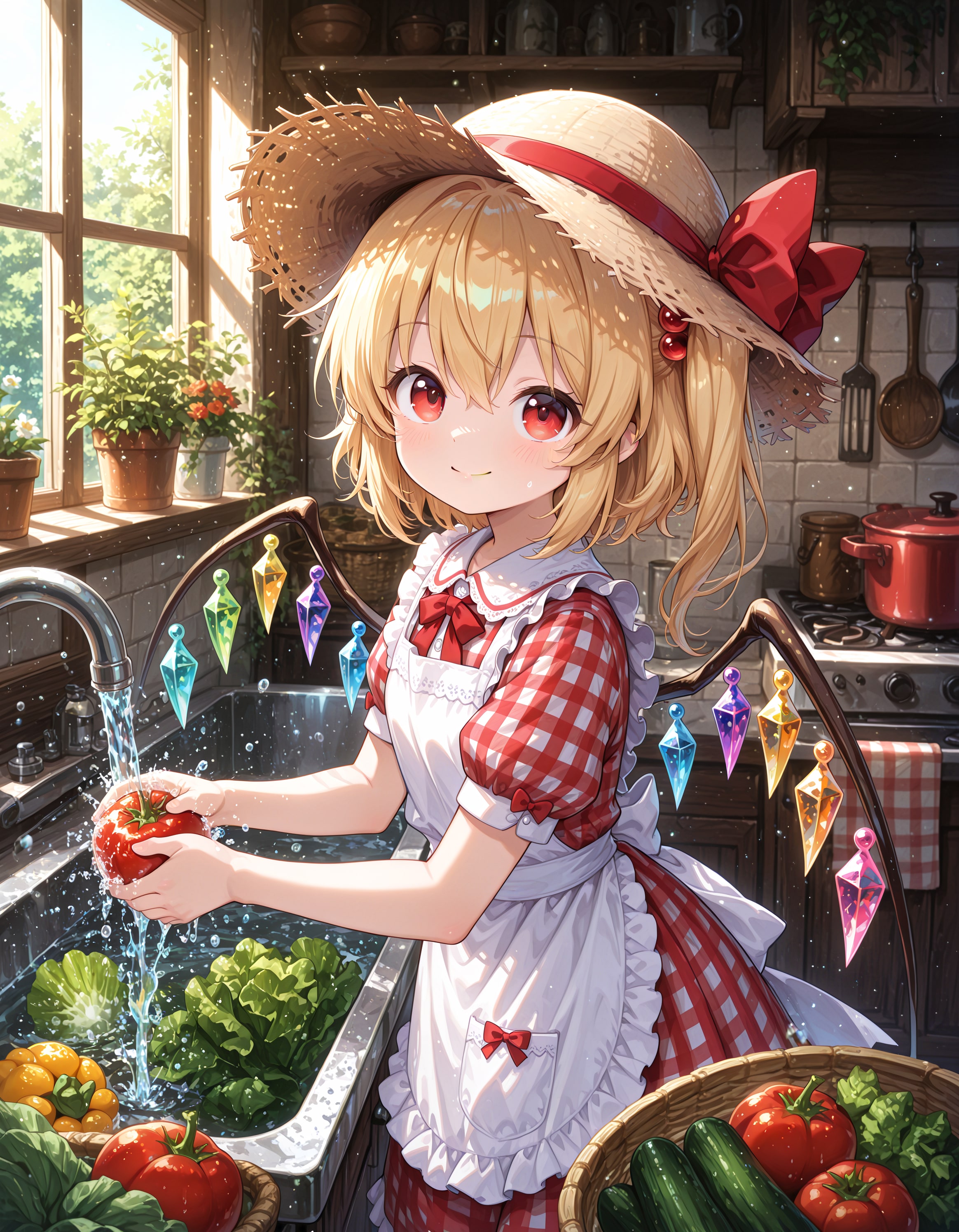 夏野菜と煌めく水しぶき | の人気AIイラスト・グラビア