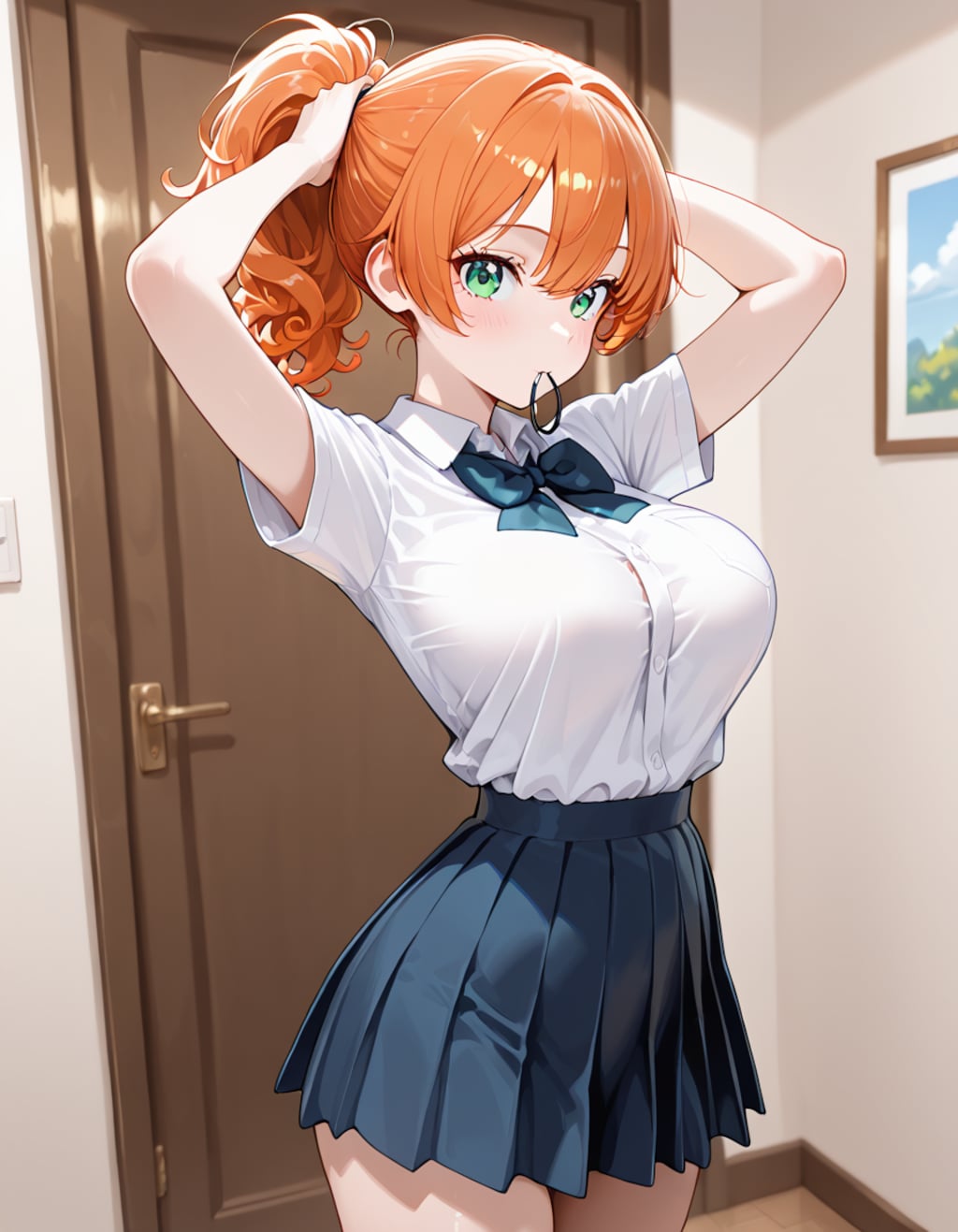 たまにはツインテも…やっぱポニテにしよ