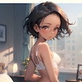 スポーツウェアの眼鏡っ娘 2枚目