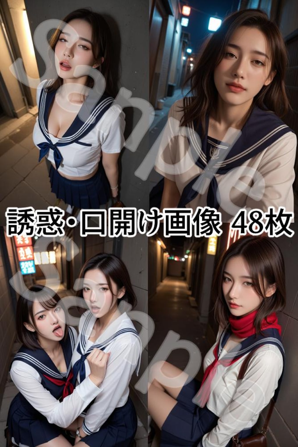 JK セーラー女子校生 精子まみれの日常 《夜の路地裏 編》