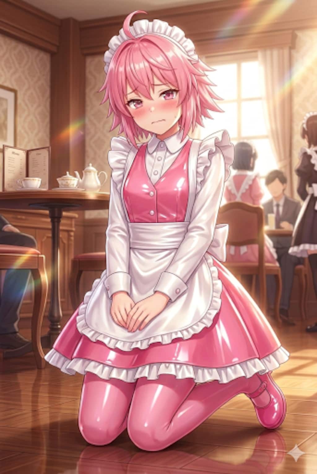 俺の友達が可愛すぎて困る　沢渡雪緒　メイド服