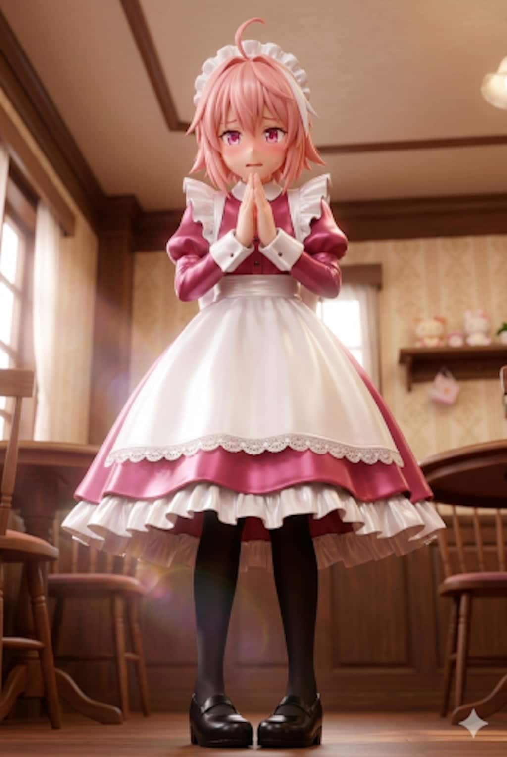 俺の友達が可愛すぎて困る　沢渡雪緒　メイド服