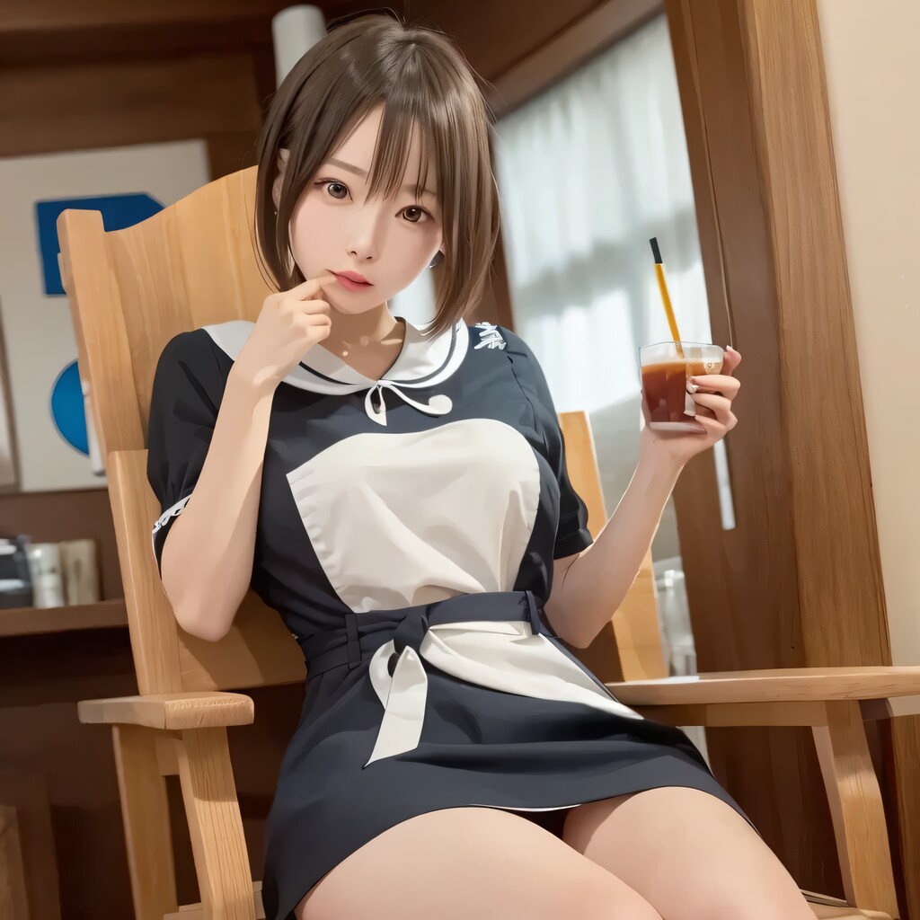 黒髪ボブで漫画喫茶の美女６