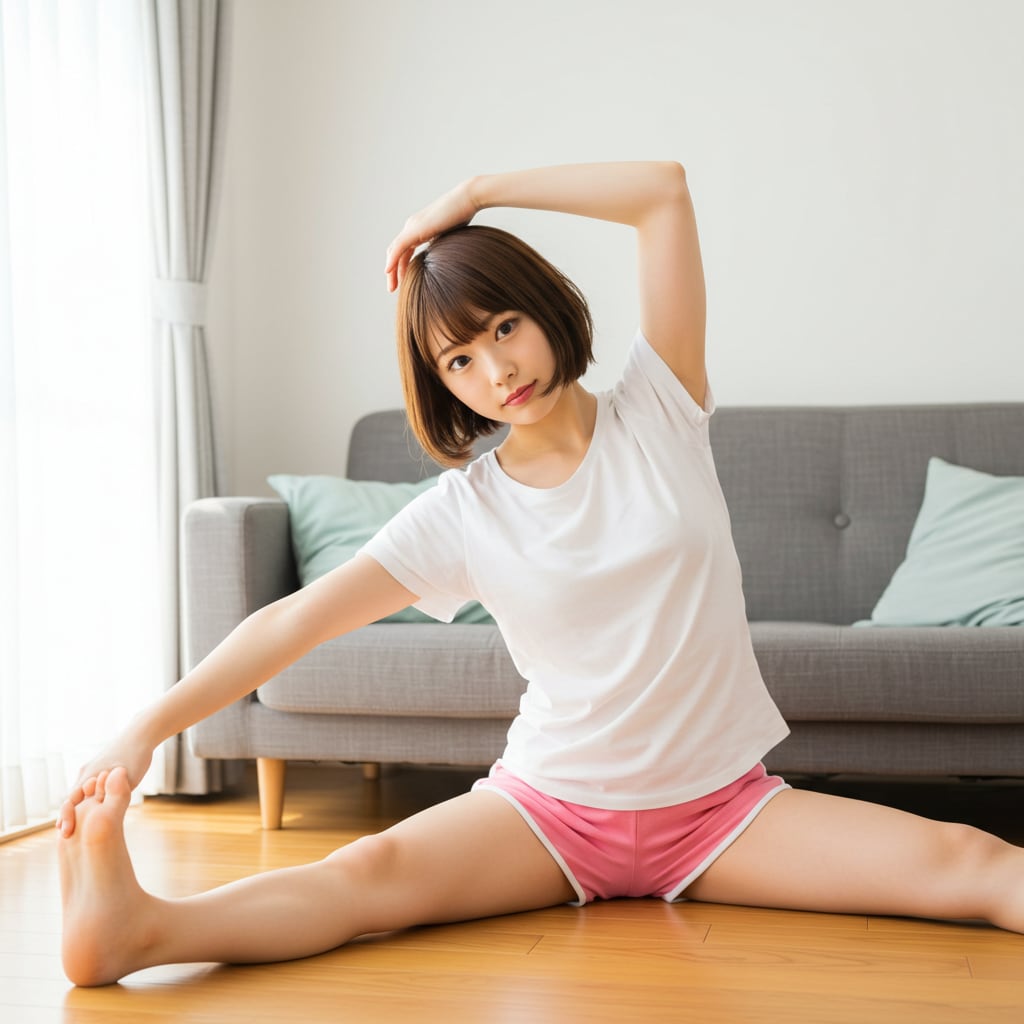 若奥様　朝食とストレッチ