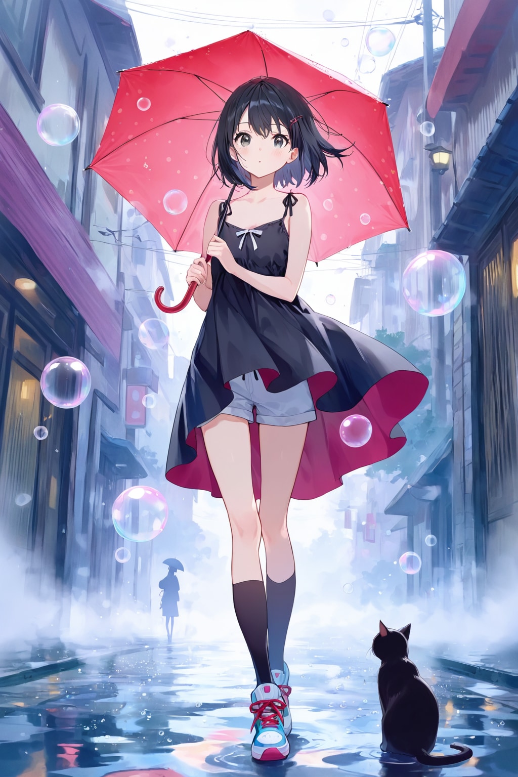 雨とシャボン玉