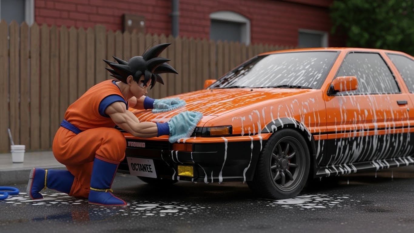 孫悟空がAE86を洗う | の人気AIイラスト・グラビア