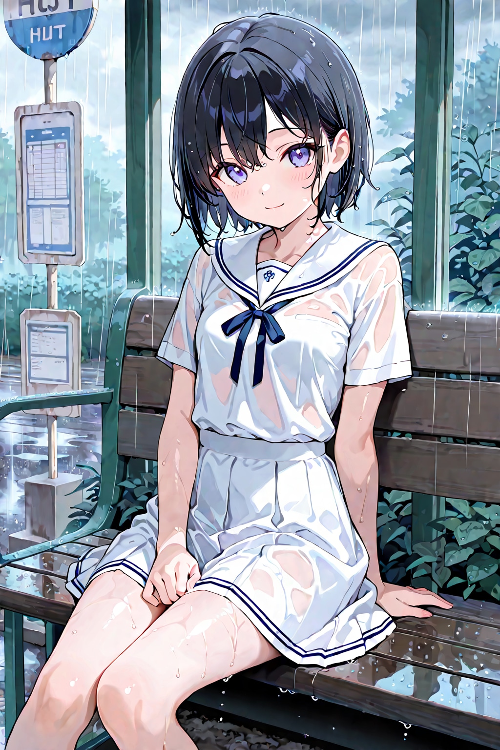 ずぶ濡れになっちゃったね💦(LILY)(18) | の人気AIイラスト・グラビア