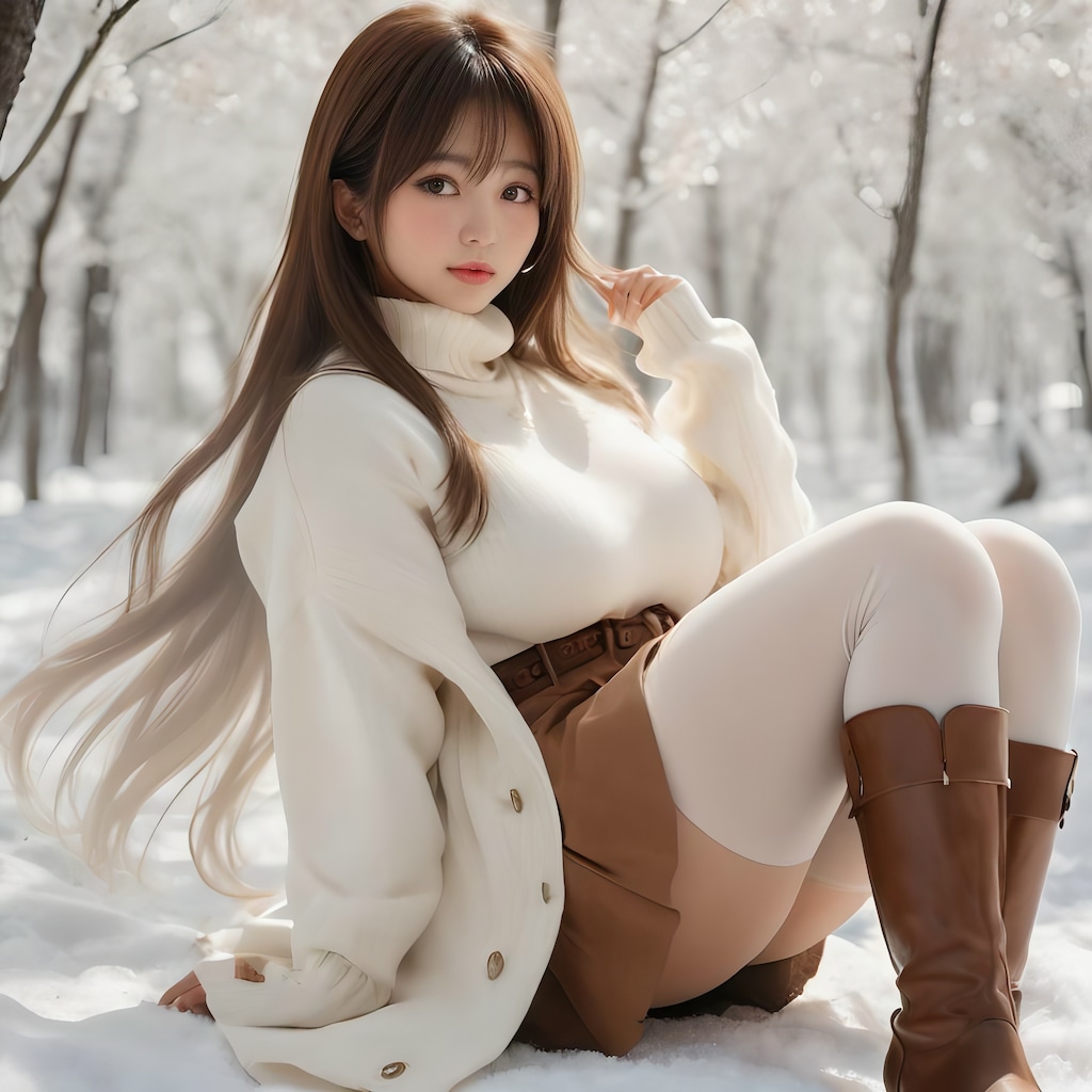 雪の森で