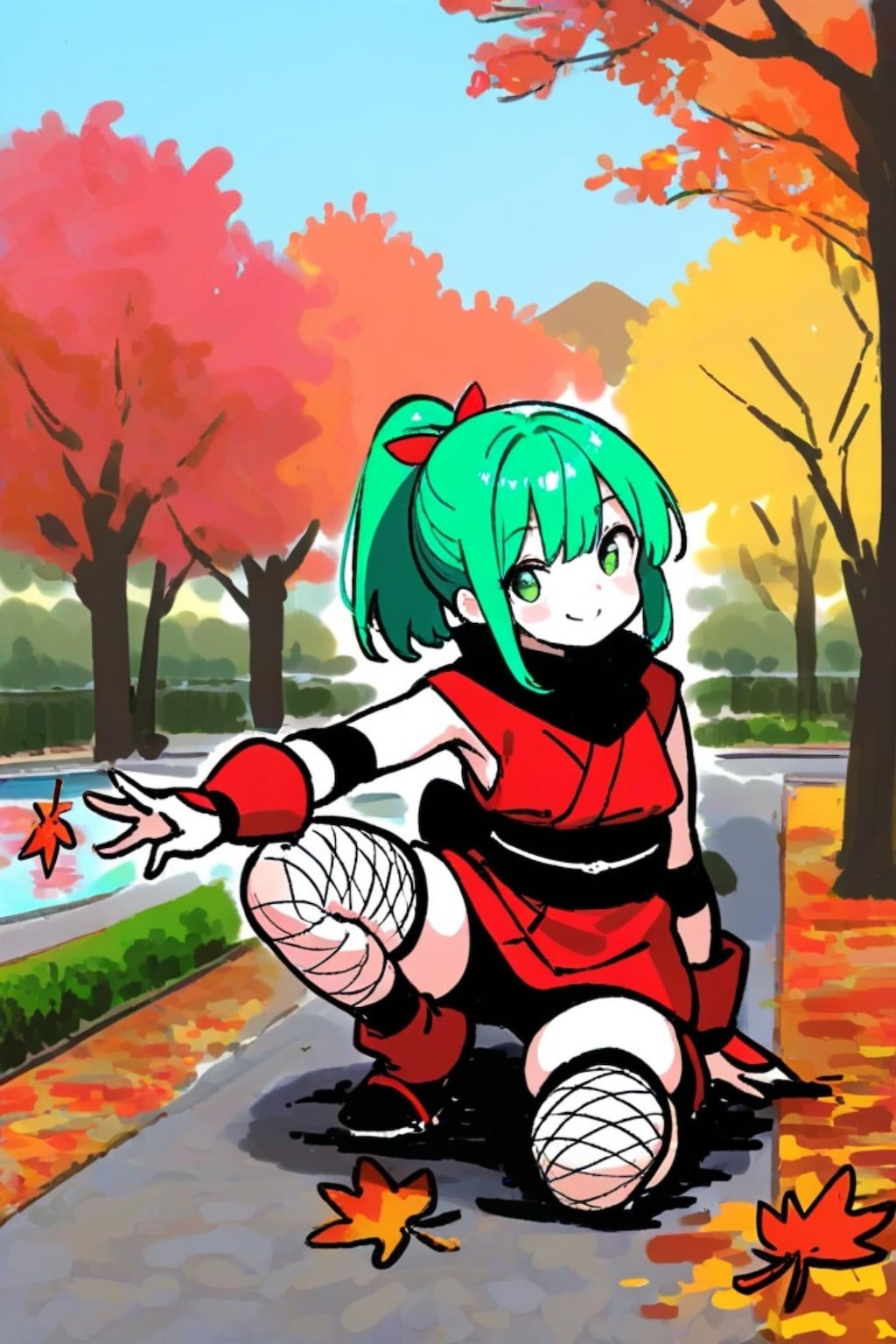 緑髪の忍者ちゃん