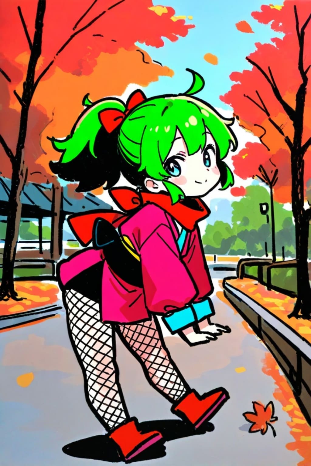 緑髪の忍者ちゃん