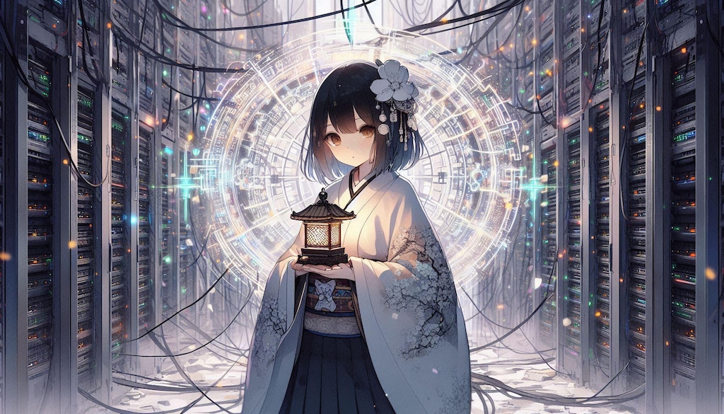 石灯籠ちゃん、サーバールームに到着