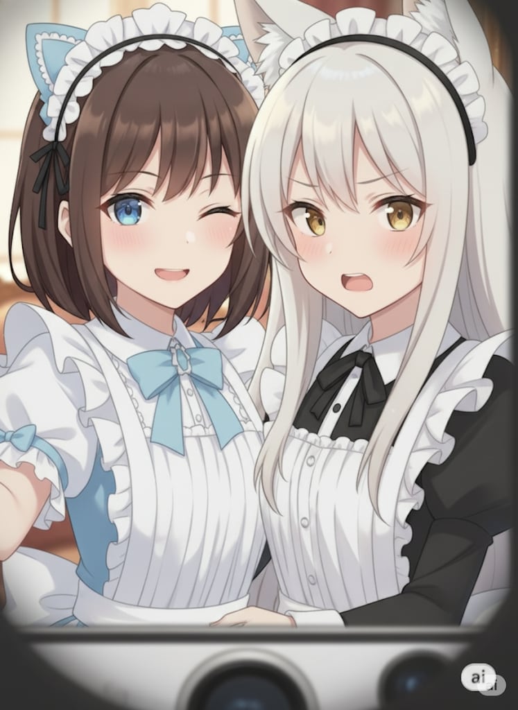 【九尾の久遠×看板娘】尊いツーショット | の人気AIイラスト・グラビア