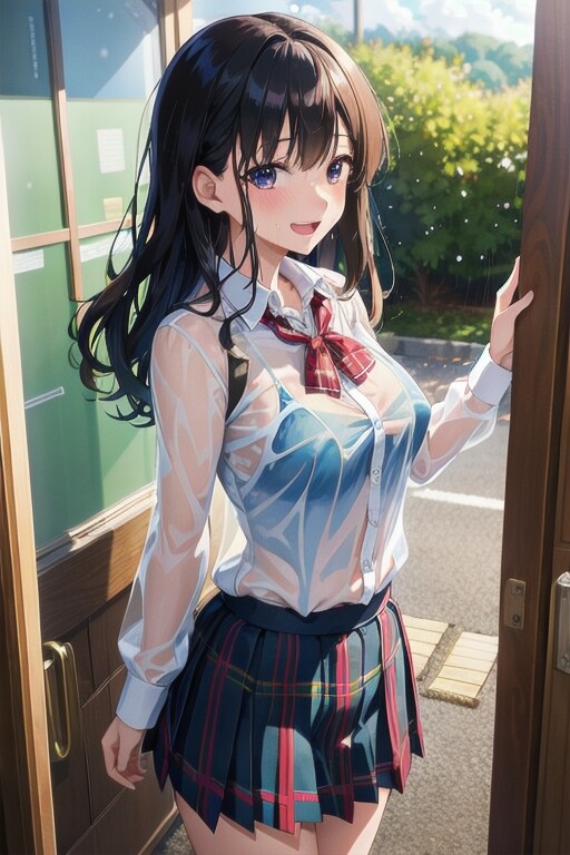 通り雨でずぶ濡れ…もう笑うしかない💦