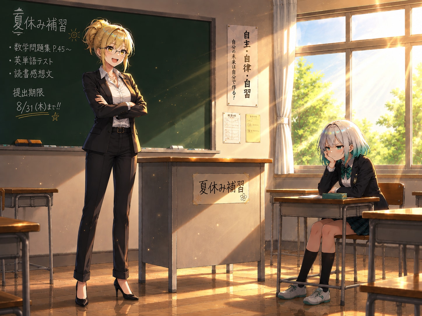夏休みの学校☆ | の人気AIイラスト・グラビア