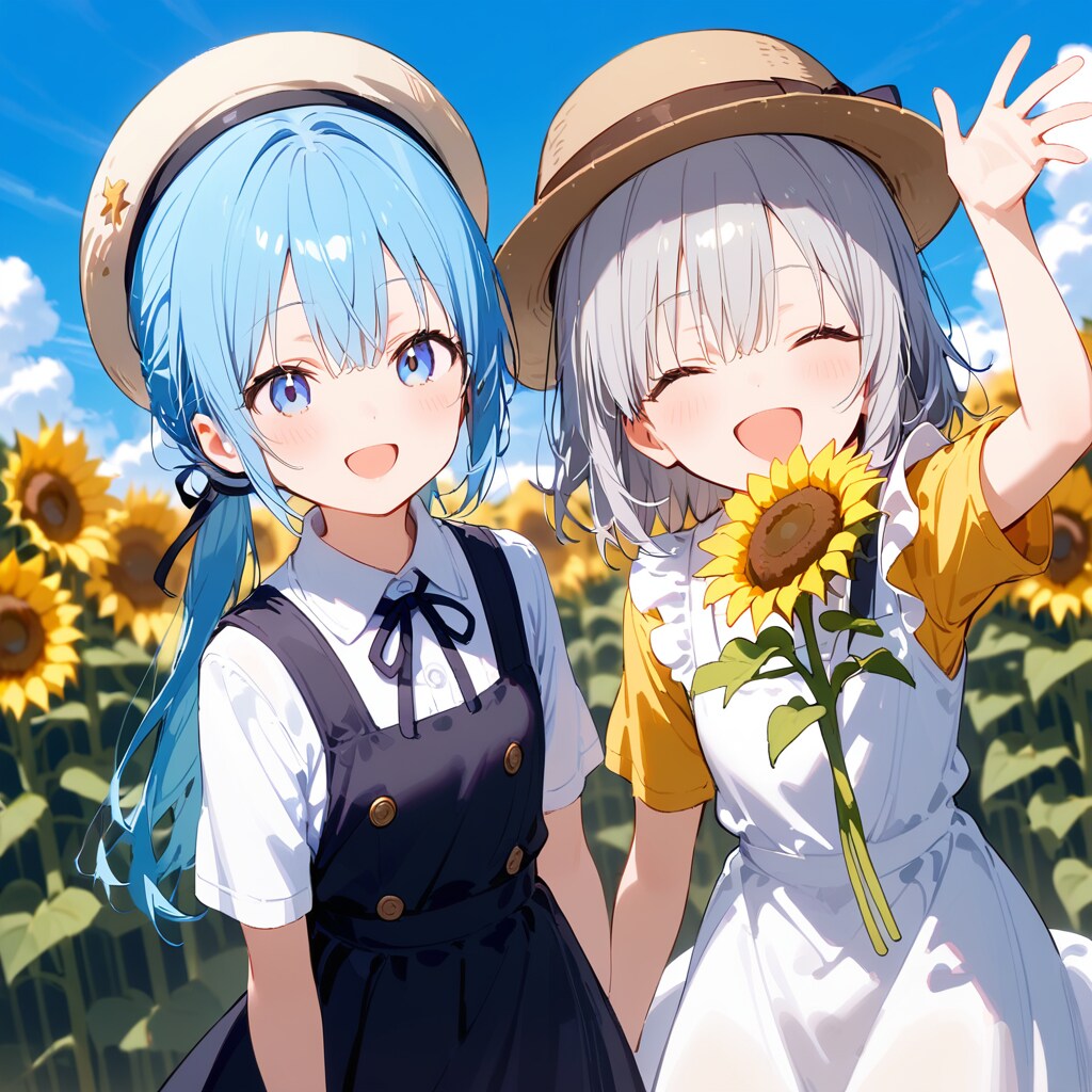 みて！うくひまわりみつけた～！