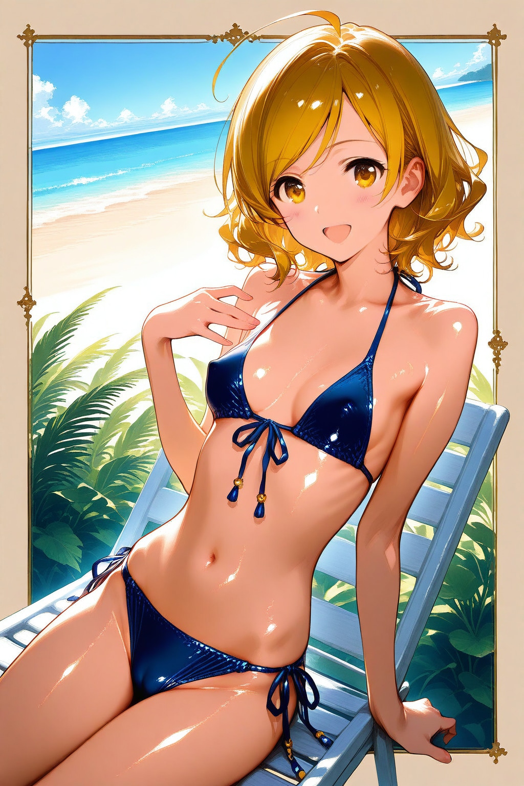 ビキニ姿の黄島ユイさん
