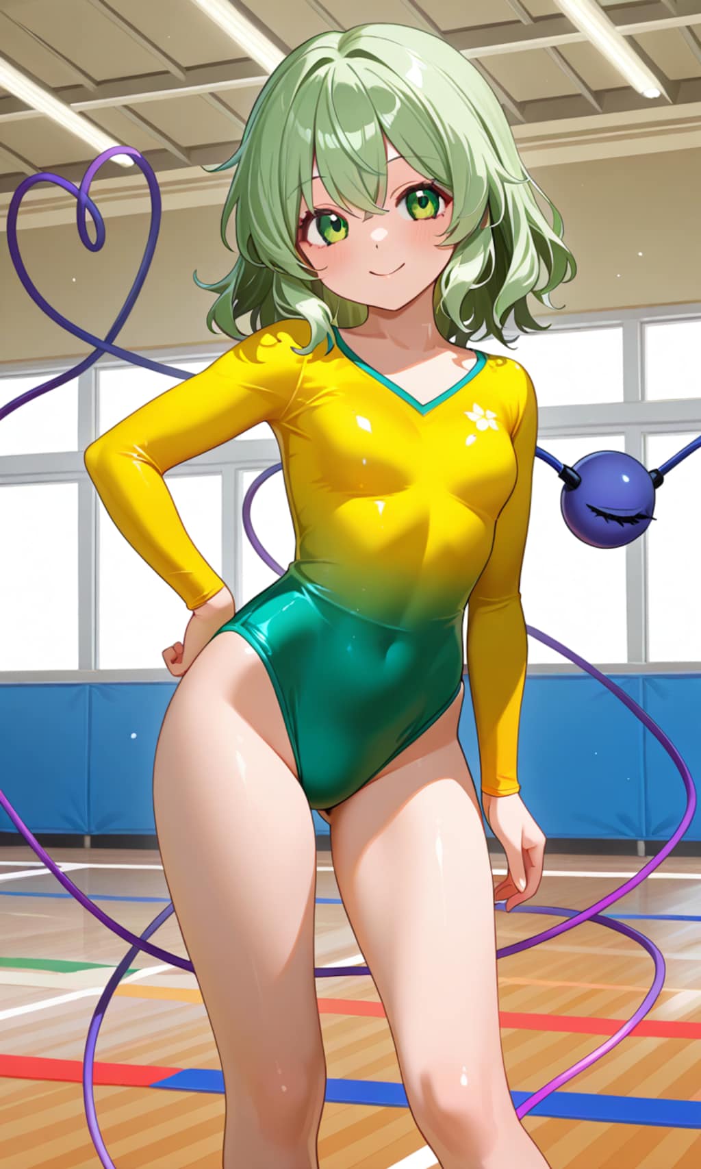 東方キャラの新体操レオタード姿