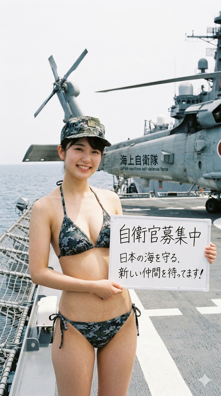 ９日の女性海上自衛官