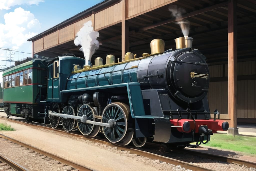 蒸気機関車 生成の試み