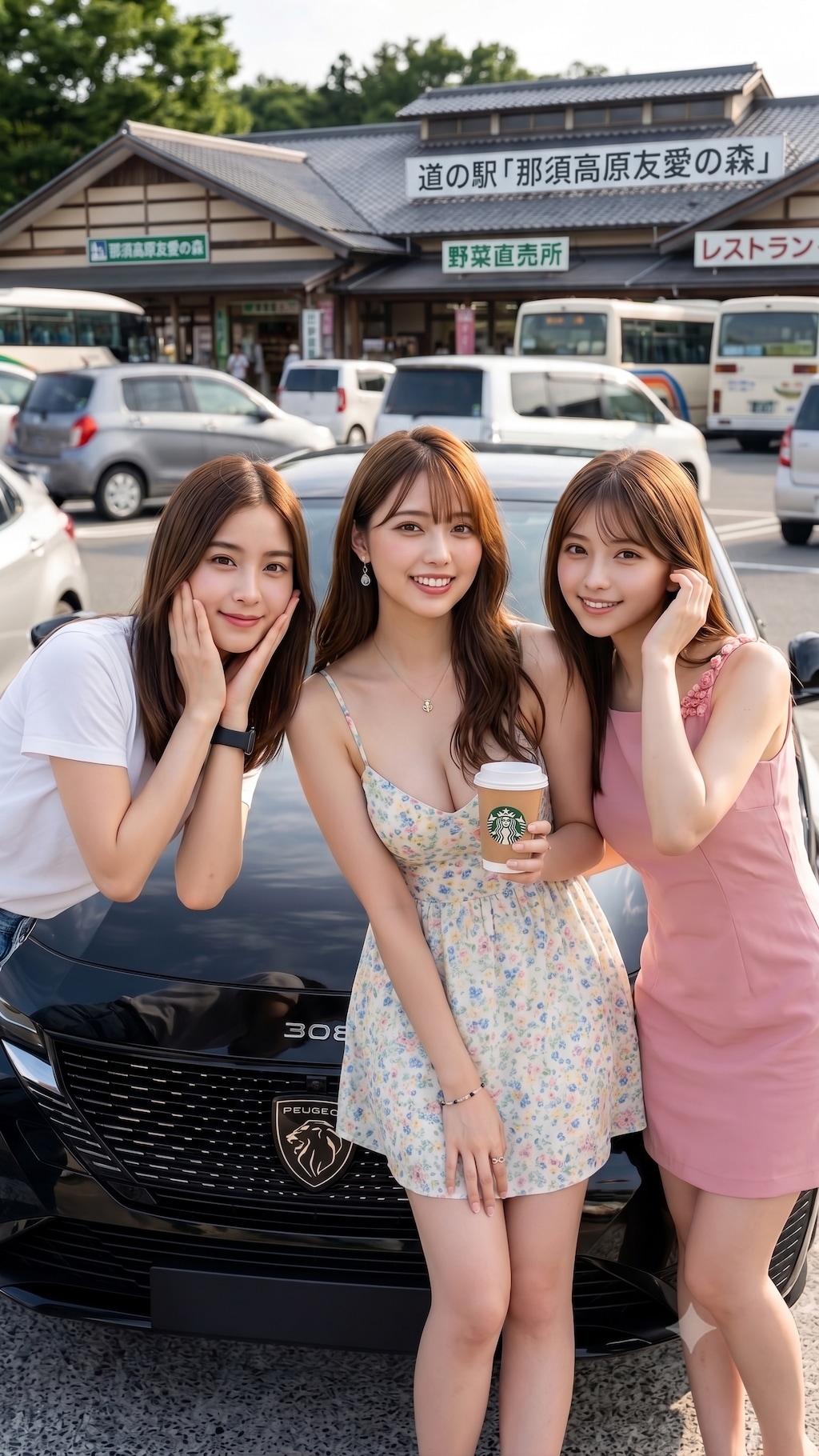 美人3姉妹とドライブ！