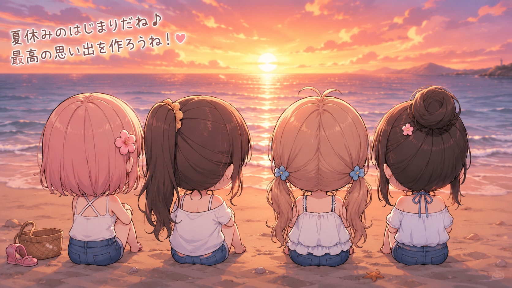 今日の夏休み（夕暮れ時３） | の人気AIイラスト・グラビア