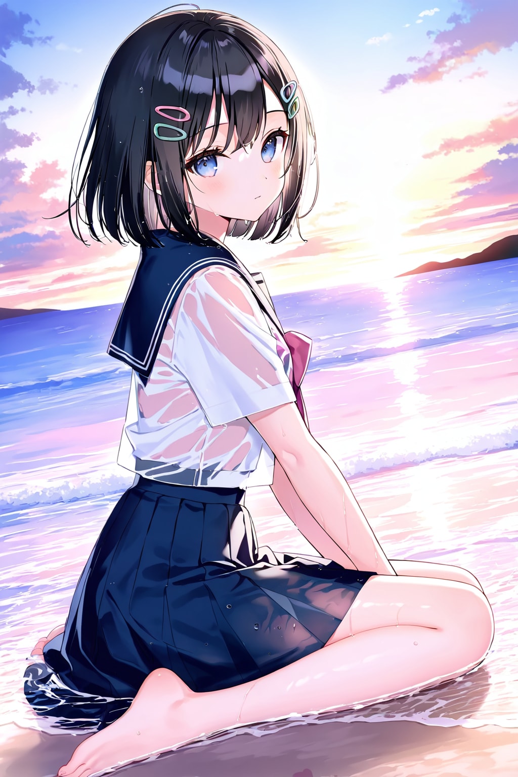 セーラー服と砂浜(LILAC)(36)