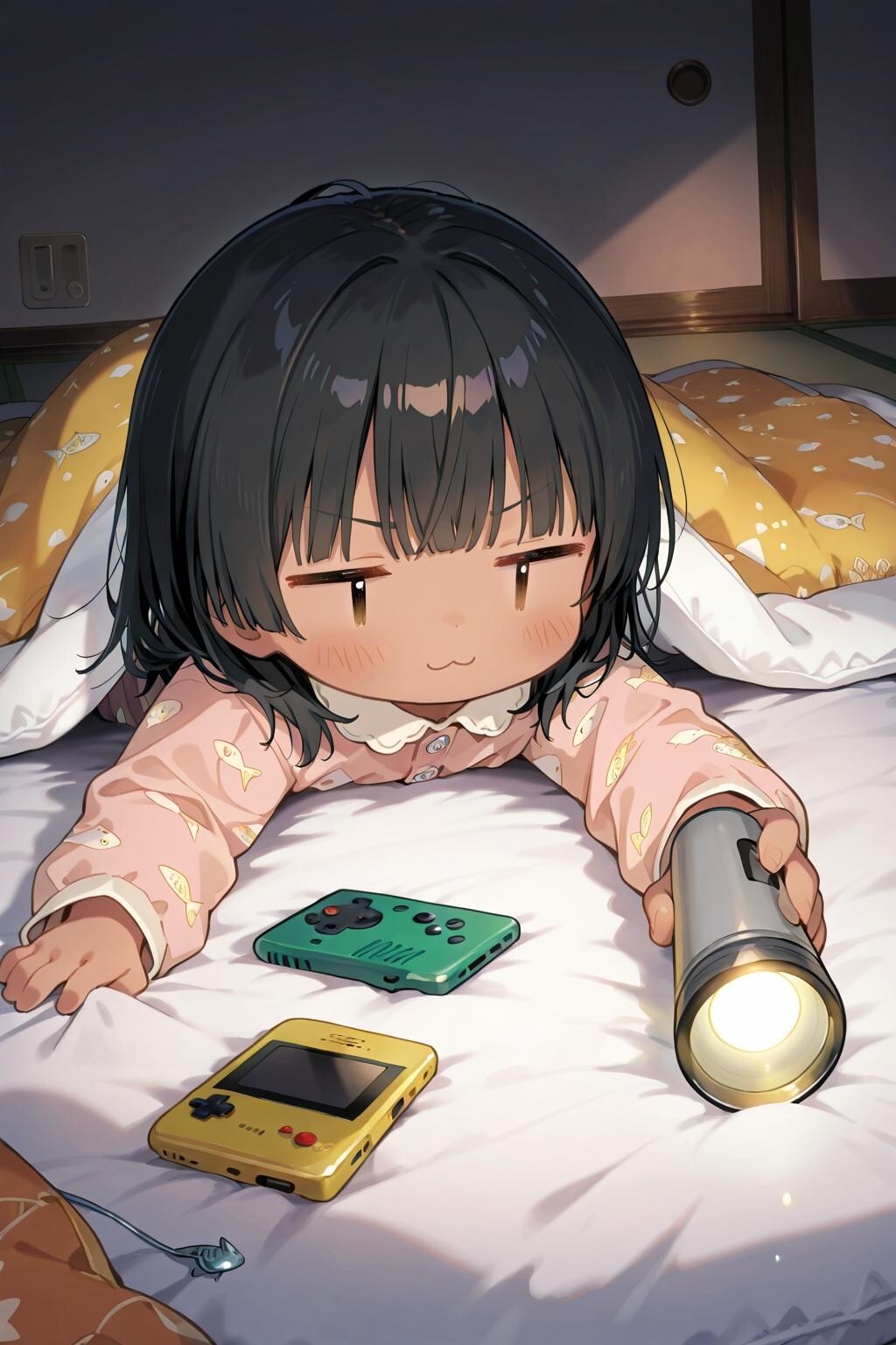 ゲームボーイと懐中電灯