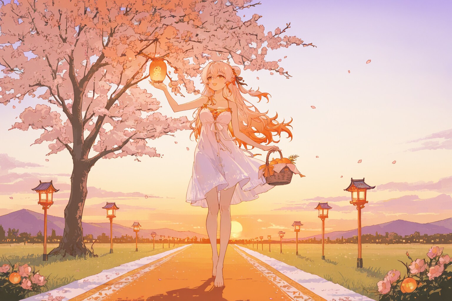 夕暮れのアンズボンボン