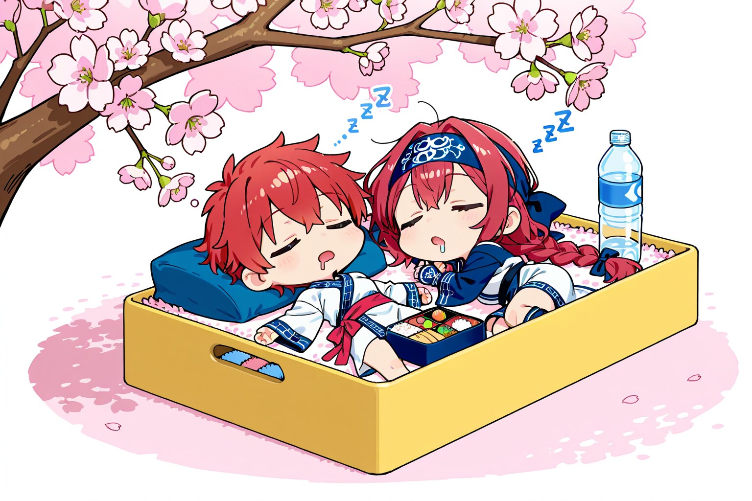 笑撃！弁当箱で寝るコロポックル達！