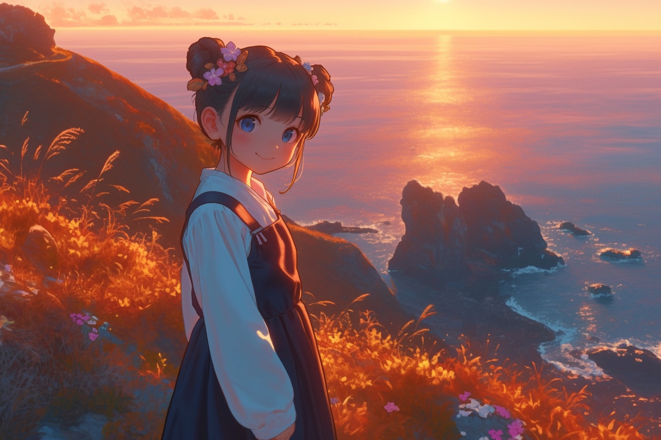 夕暮れのおだんごちゃん🍡✨91 | の人気AIイラスト・グラビア