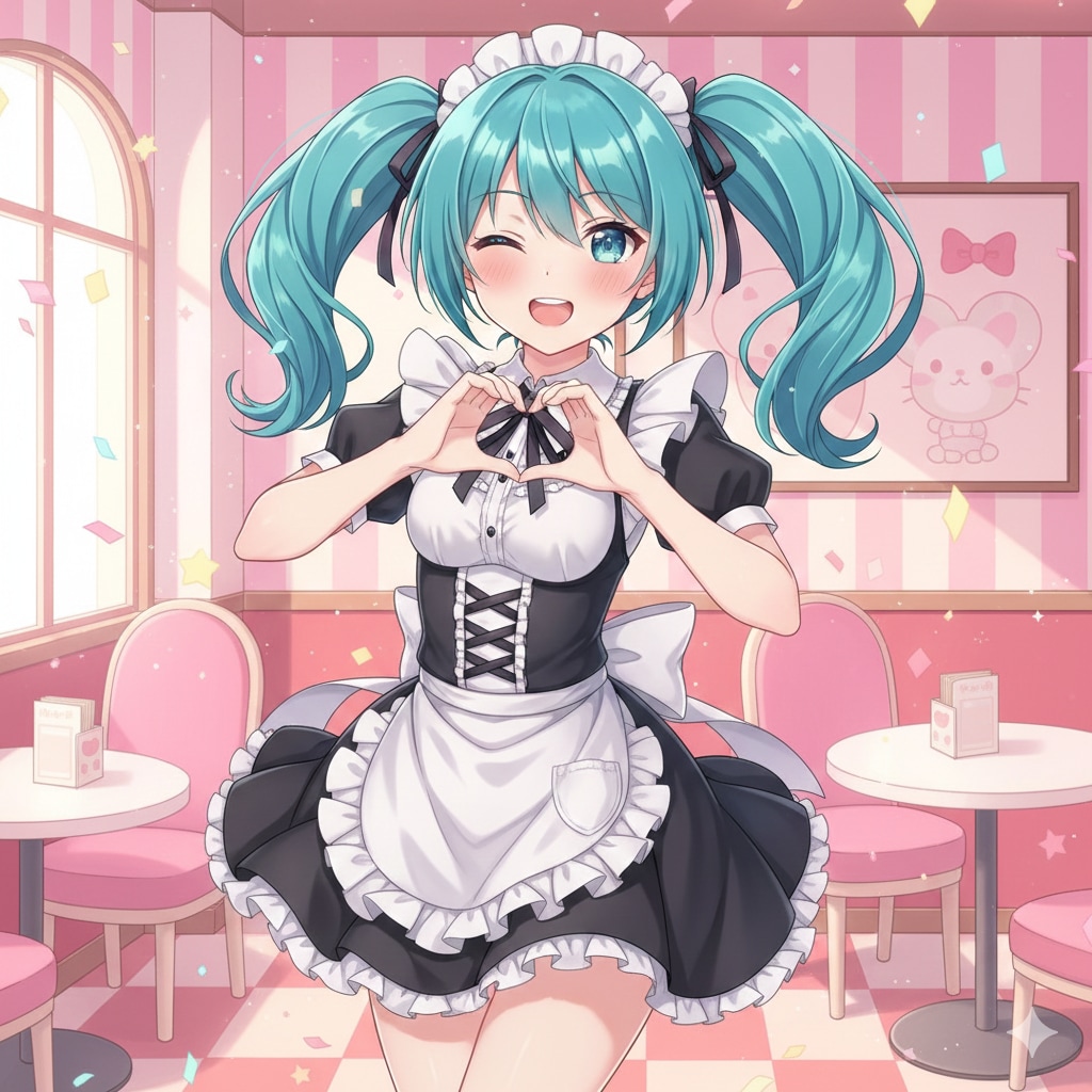 メイド喫茶のミクさん