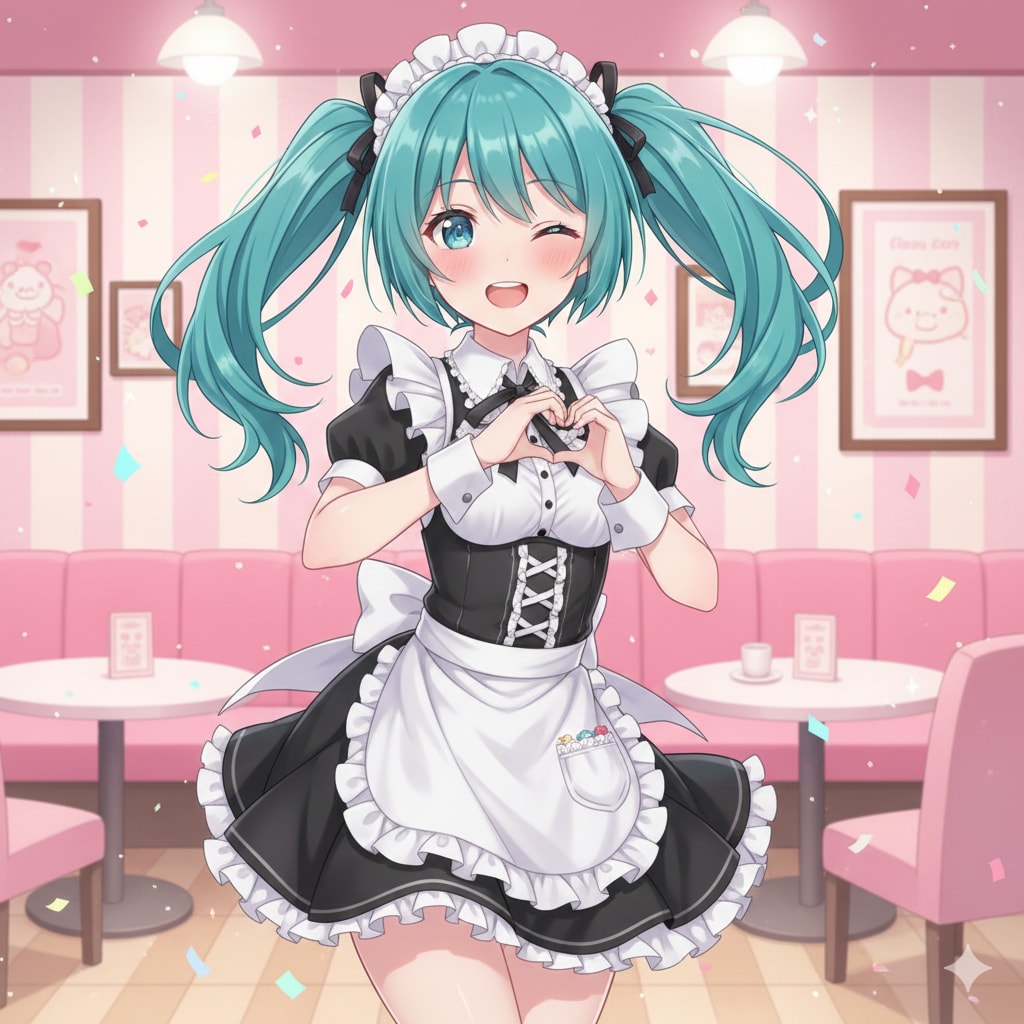 メイド喫茶のミクさん