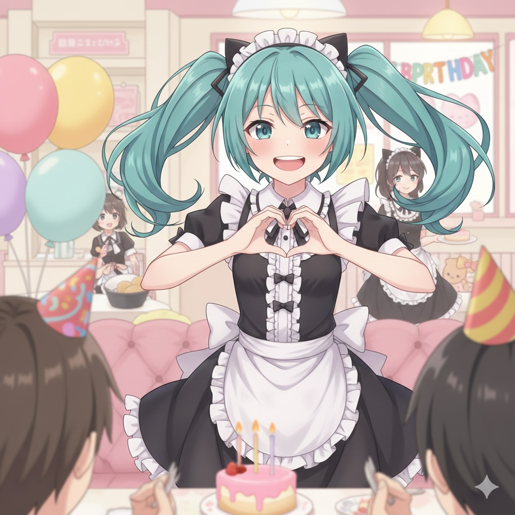 メイド喫茶のミクさん