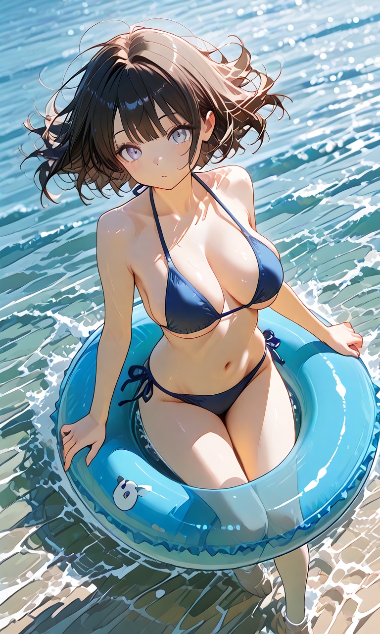 浮き輪と少女