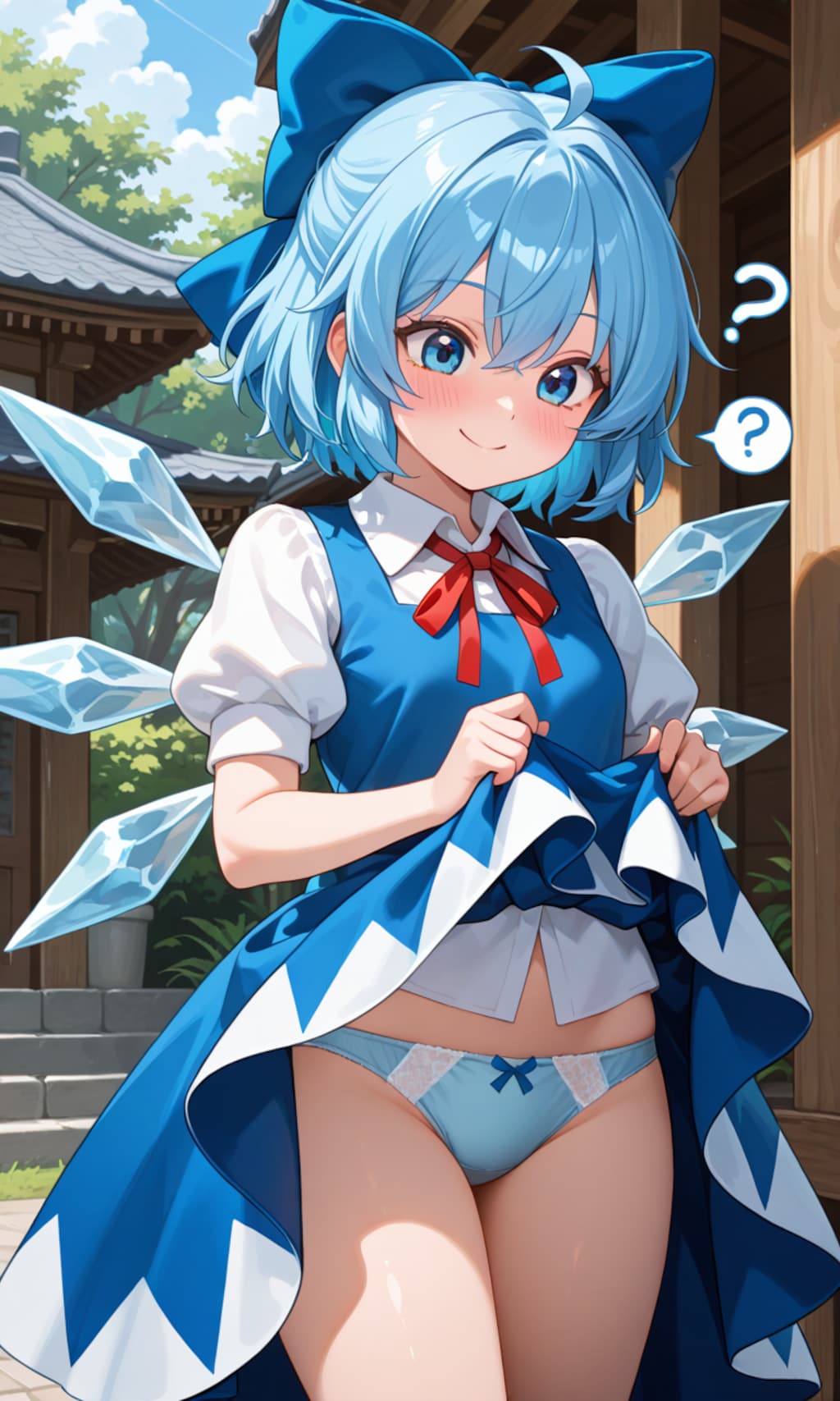 スカートの中を見せてくれる東方少女3