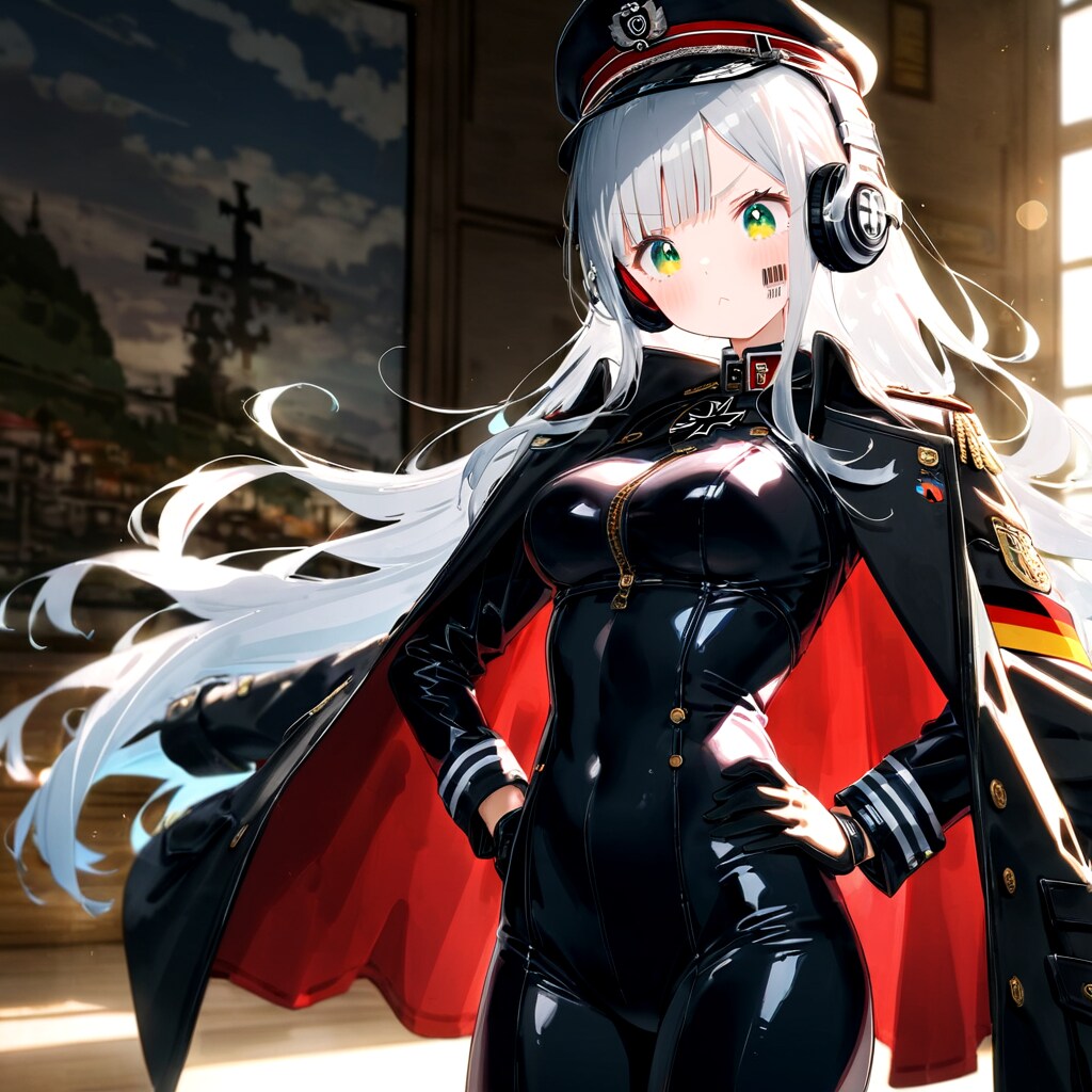 銀髪緑眼 | の人気AIイラスト・グラビア