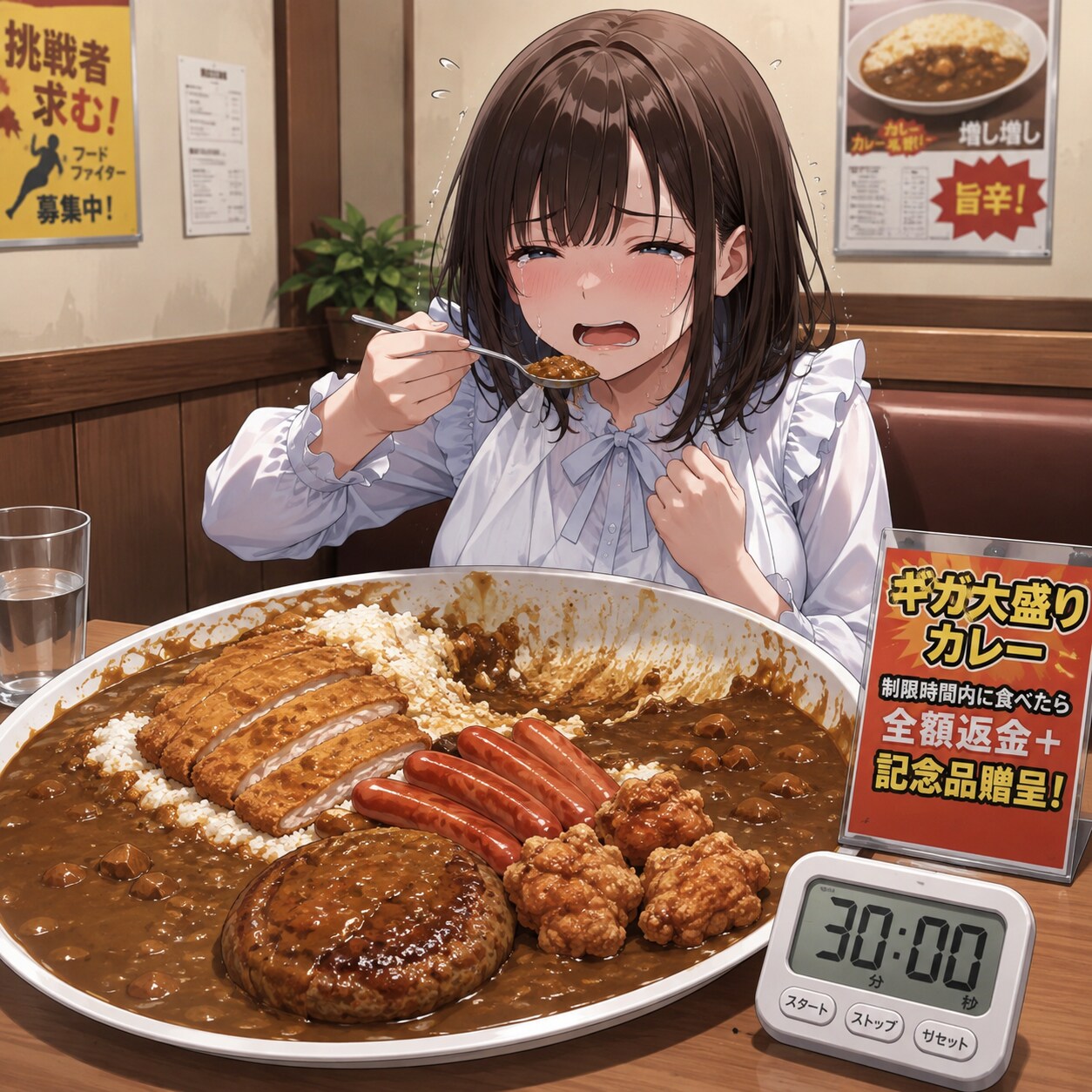ギガ大盛りカレー | の人気AIイラスト・グラビア