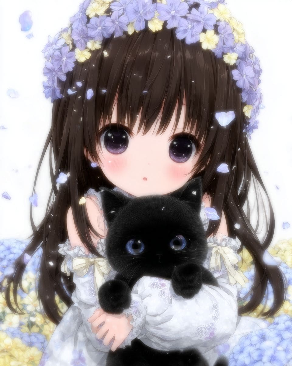 花冠と猫 | の人気AIイラスト・グラビア