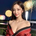 浴衣美女と花火 4枚目