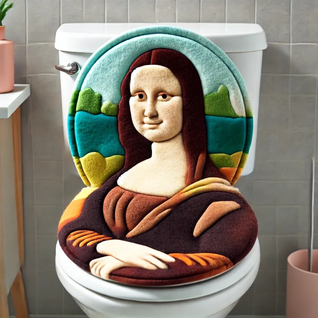モナリザのトイレふたカバー