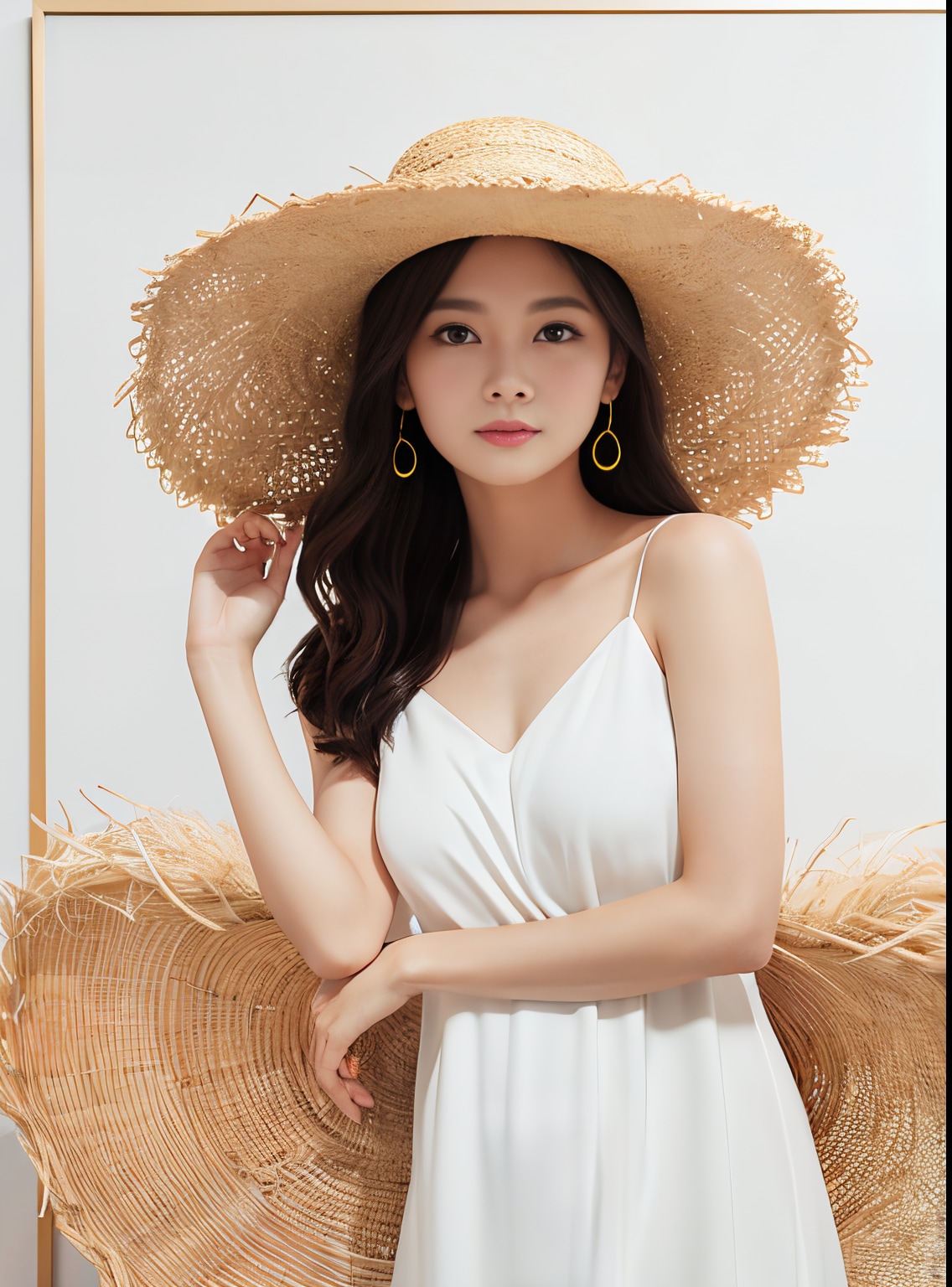 ポートレート　麦わら帽子
