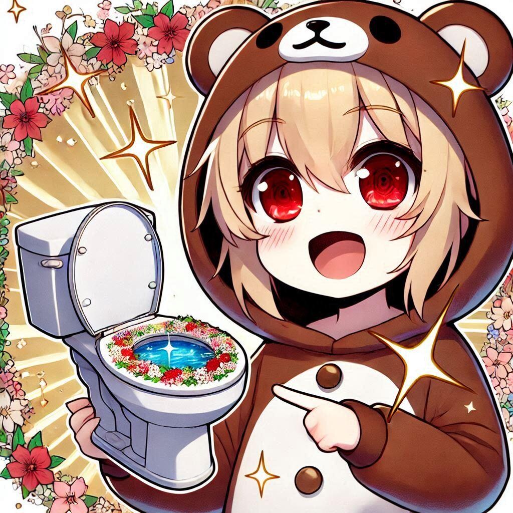 [空欄答え] キレイな(トイレ)だね。