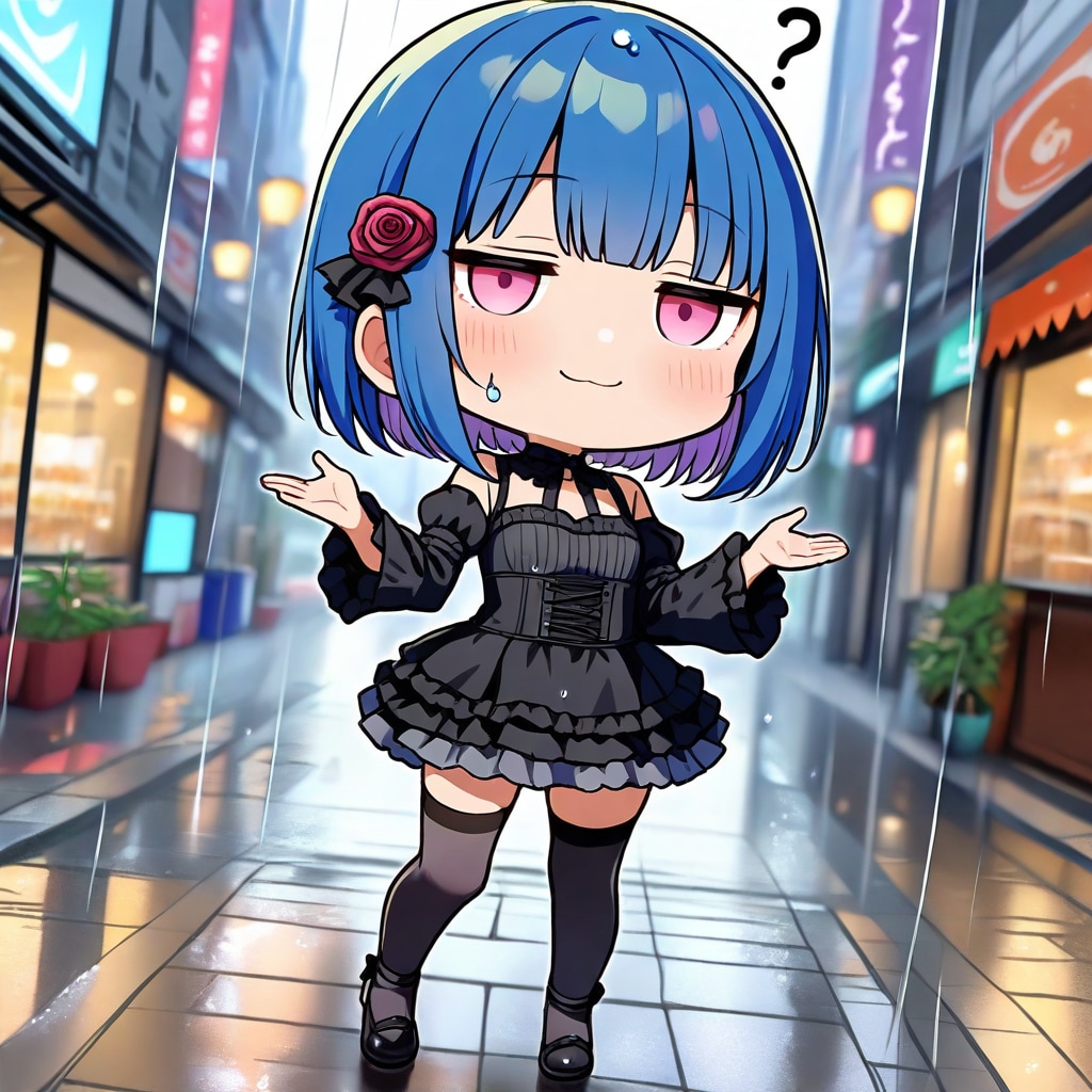 ゴスロリの青髪ちゃん