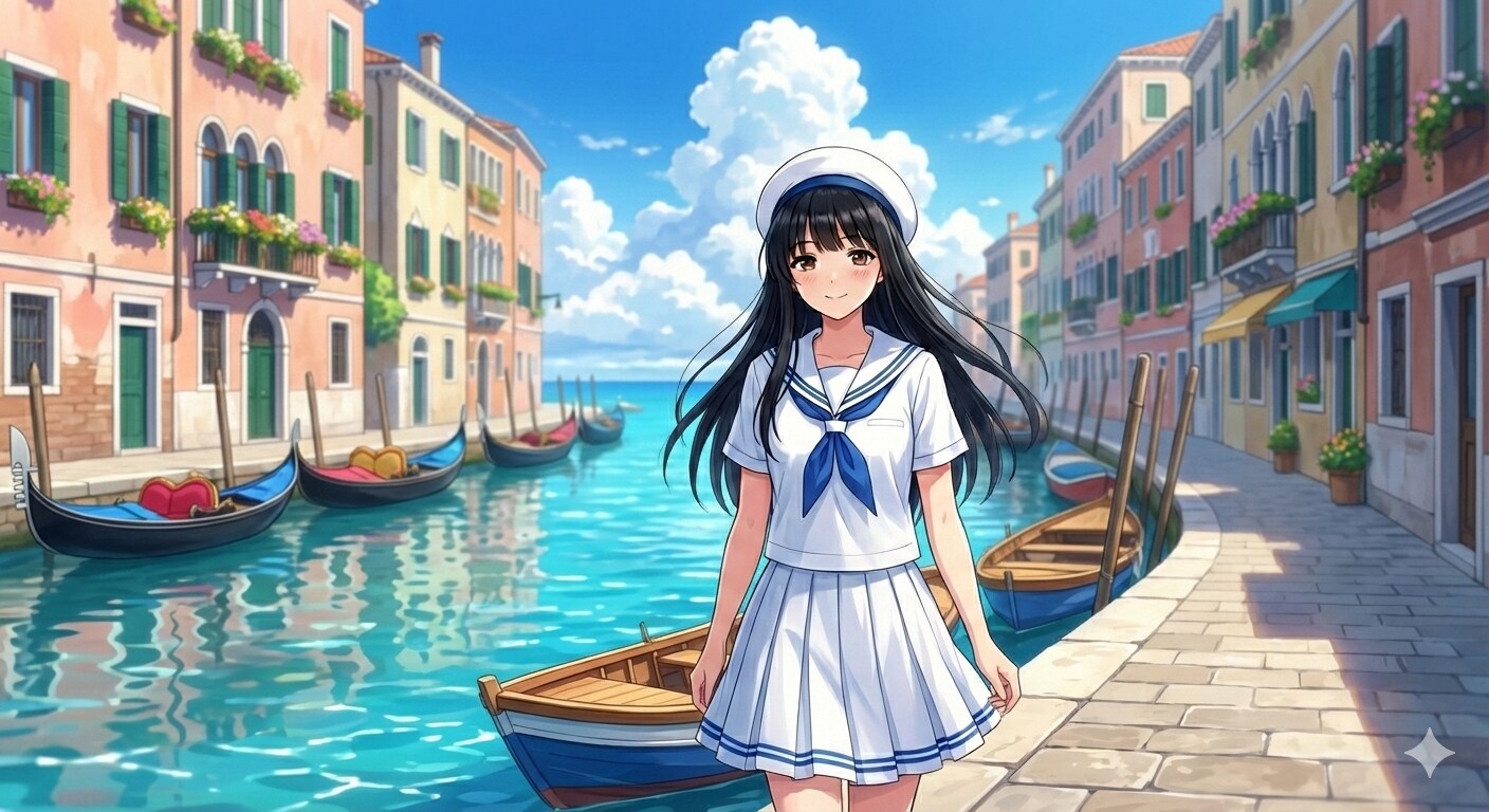 運河の少女