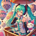 初音ミクと熱気球 3枚目