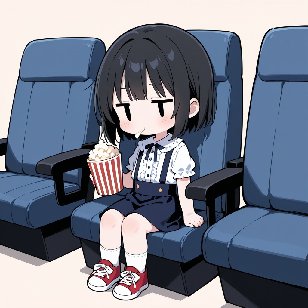 ポップコーンを食べる | の人気AIイラスト・グラビア