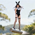 バニーガールを空飛ぶ柱にのせる 3枚目
